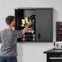 VEVOR Metal Wall Cabinet, 76.2W x 31D x 76.2H cm, Steel Floating Hanging Storage Cabinet with Locking Doors and Adjustable Shelf for Garage, Basement, Kitchen, Warehouse Assembly Required, Black