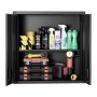 VEVOR Metal Wall Cabinet, 76.2W x 31D x 76.2H cm, Steel Floating Hanging Storage Cabinet with Locking Doors and Adjustable Shelf for Garage, Basement, Kitchen, Warehouse Assembly Required, Black