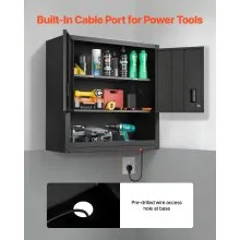 VEVOR Metal Wall Cabinet 30 inch Garage Wall Cabinet with Adjustable Shelf