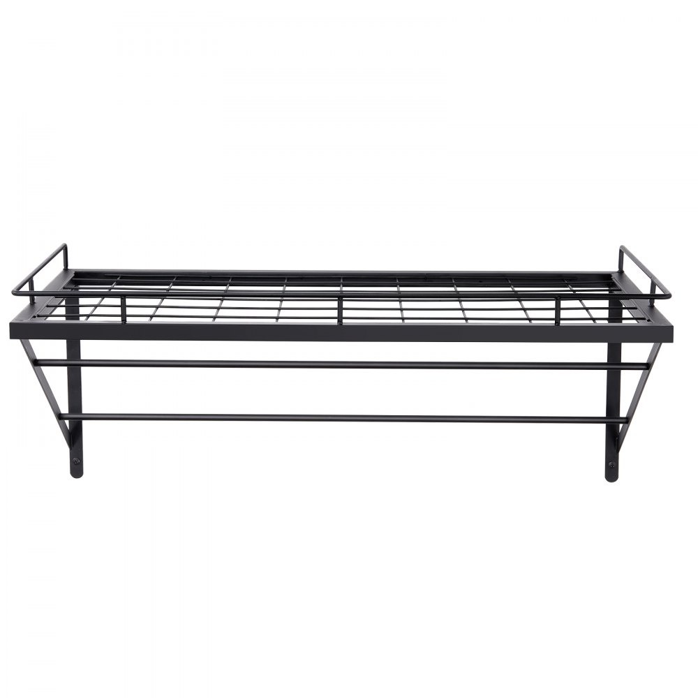 VEVOR Pot Rack Wall Mounted, 24 inch Pot and Pan Hanging Rack, Pot and Pan Hanger with 12 S Hooks, 55 lbs Loading Weight, Ideal for Pans, Utensils, Cookware in Kitchen