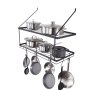 VEVOR Pot Rack Wall Mounted 30in Pot and Pan Hanging Rack with 12 S Hooks 55 lbs