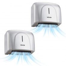 VEVOR Hand Dryer, 2 Pack 1300W Bathroom Air Hand Dryer, Automatic High Speed with HEPA Filter, Fast Drying, ABS Construction, AC110-120V Commercial Wall Mounted for Home Bathroom, Guest Room,Homestay