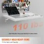VEVOR Wall Mounted Floating Folding Table Laptop Desk Home Office 31.5x15.75 in