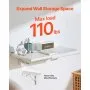 VEVOR Wall Mounted Folding Table, 31.5 x 15.7 inches Wall Mount Table, Floating Desk with Iron Bracket, Fold Down Desk for Small Spaces, Home Office, Dining, Laundry Room, Kitchen, Bar, White