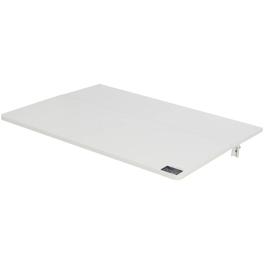 VEVOR Wall Mounted Folding Table, 31.5" x 19.69" Wall Mount Drop Leaf Table, Floating Desk with Iron Bracket, Fold Down Desk for Small Spaces, Home Office, Dining, Laundry Room, Kitchen, Bar, White