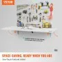 VEVOR Wall Mounted Floating Folding Table Laptop Desk Home Office 43.31x18.11 in