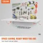 VEVOR Wall Mounted Floating Folding Table Laptop Desk Home Office 47.24x19.69 in