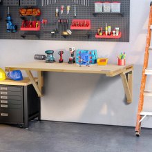 VEVOR Wall Mounted Floating Folding Table Laptop Desk Home Office 31.5x23.62 in