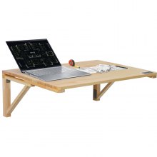 VEVOR Wall Mounted Floating Folding Table Laptop Desk Home Office 31.5x23.62 in