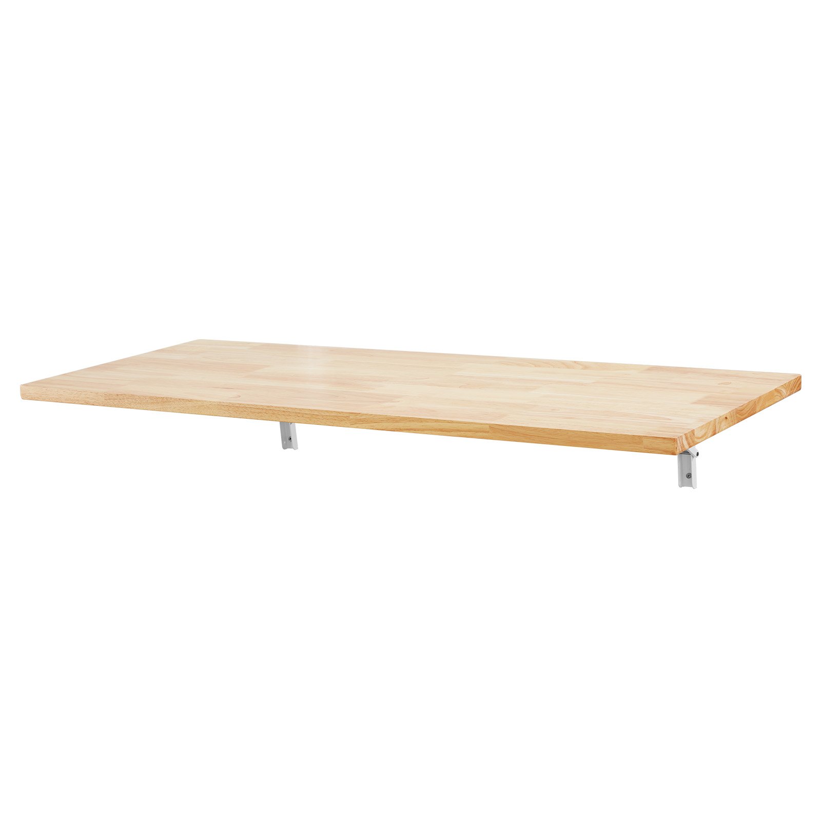 VEVOR Wall Mounted Folding Table, 47.2 x 19.7 inches Wall Mount Table, Floating Desk with Iron Bracket, Fold Down Desk for Small Spaces, Home Office, Dining, Laundry Room, Kitchen, Bar, Burlywood