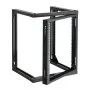 VEVOR 12U Wall Mount Server Rack, 68.04 kg Max Load Capacity, Open Frame Network Rack with 180 Degrees Gate Swing Door, Carbon Steel, Ideal for IT Network Equipment & AV Devices Computer Server, Black