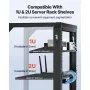 VEVOR 15U Wall Mount Server Rack, 68.04 kg Max Load Capacity, Open Frame Network Rack with 180 Degrees Gate Swing Door, Carbon Steel, Ideal for IT Network Equipment & AV Devices Computer Server, Black