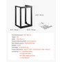 VEVOR 15U Wall Mount Server Rack, 68.04 kg Max Load Capacity, Open Frame Network Rack with 180 Degrees Gate Swing Door, Carbon Steel, Ideal for IT Network Equipment & AV Devices Computer Server, Black