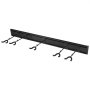 VEVOR 5-Space Guitar Stand, Hold Up to 5 Guitars, Wall-Mounted Multiple Guitars Display Foldable Rack with 270° Rotatable Hooks Aluminum Panels Installation Handle, for Guitar Acoustic Electric Bass