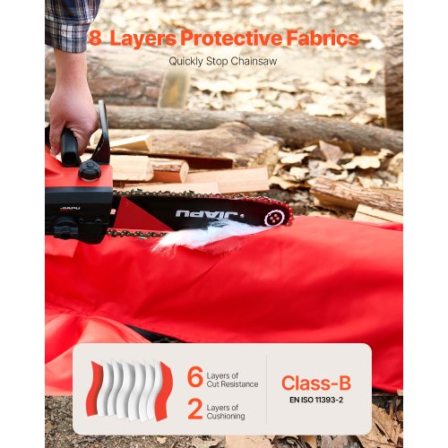 VEVOR Chainsaw Chaps Wrap, Class D, 8 Layers Wrap Style Chainsaw Pants - View #7