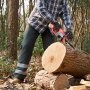 Calças para motosserra VEVOR, classe A, 8 camadas, com cinto ajustável e bolso para equipamentos, perneiras para motosserra para homens/mulheres, equipamento de segurança para motosserra para madeireiros e trabalhadores florestais, tamanho pequeno, preto
