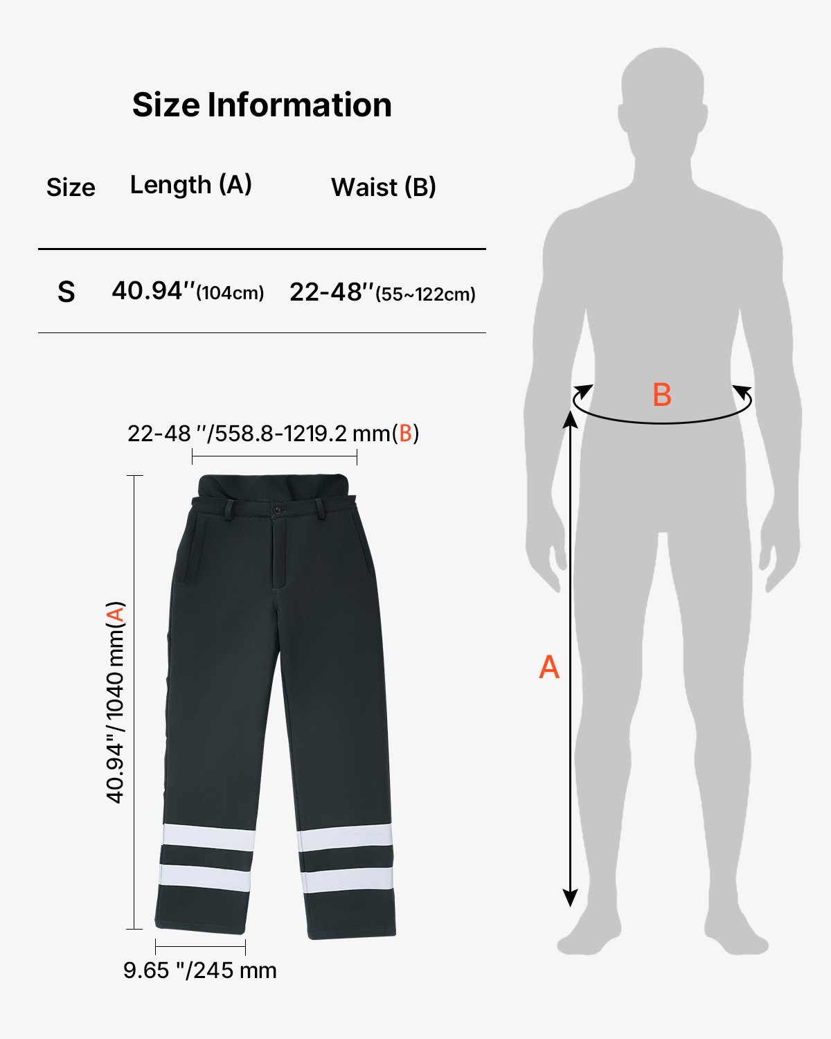 VEVOR Chainsaw Chaps Wrap, Class A, 8 Layers Chainsaw Pants with Adjustable Belt & Gear Pocket, Chain Saw Chaps for Men/Women, Chainsaw Safety Equipment for Loggers Forest Workers Small Black