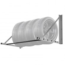 Wall Mounted Folding Tire Rack 32"- 48" Adjustable Storage Rack for Garage