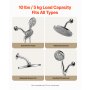 Shower Head Arm with Flange 6 Inches Wall Mounted Stainless Steel Chrome Finish