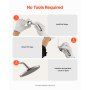 Shower Head Arm with Flange 6 Inches Wall Mounted Stainless Steel Chrome Finish