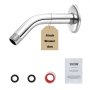 Shower Head Arm with Flange 6 Inches Wall Mounted Stainless Steel Chrome Finish