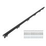 15ft Wall Mounted Stair Handrail Black Aluminum 250lbs Load Capacity