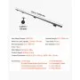 VEVOR Wall-Mounted Stair Handrail, 3048 mm 113.4 kg Black Metal Railing 2 PCS, for Indoor Steps, Loft, Porch & Hallways, Heavy-Duty Industrial Aluminum Alloy Hand Rail, Round Tube, with Mounting Hardware