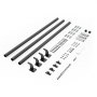 VEVOR Wall Mounted Stair Handrail, 3050mm Pipe Staircase Handrail, Black Galvanized Aluminum, 32mm Pipe Diameter, Indoor&Outdoor Staircase Railing, Industrial Hand Rail for Steps, Security Baluster