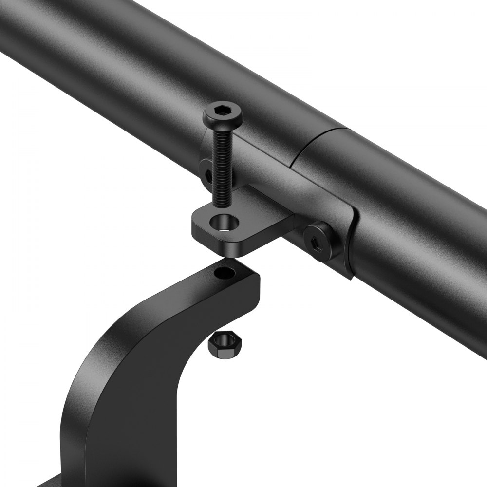 VEVOR Wall Mounted Stair Handrail, 1215mm Pipe Staircase Handrail, Black Galvanized Aluminum, 32mm Pipe Diameter, Indoor&Outdoor Staircase Railing, Industrial Hand Rail for Steps, Security Baluster