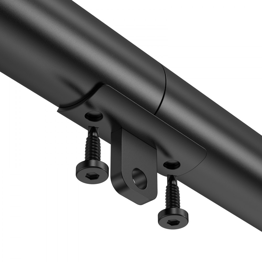 VEVOR Wall Mounted Stair Handrail, 1215mm Pipe Staircase Handrail, Black Galvanized Aluminum, 32mm Pipe Diameter, Indoor&Outdoor Staircase Railing, Industrial Hand Rail for Steps, Security Baluster