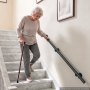VEVOR Wall-Mounted Stair Handrail, 5 ft 250 lbs Load Black Metal Railing, for Indoor Steps, Loft, Porch & Hallways, Heavy-Duty Industrial Aluminum Alloy Hand Rail, Round Tube, with Mounting Hardware
