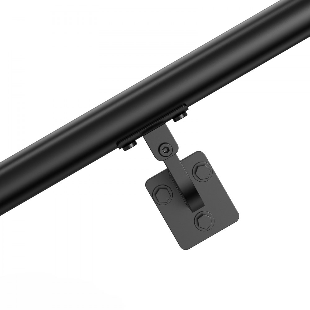 VEVOR Wall Mounted Stair Handrail, 2130mm Pipe Staircase Handrail, Black Galvanized Aluminum, 32mm Pipe Diameter, Indoor& Outdoor Staircase Railing, Industrial Hand Rail for Steps, Security Baluster