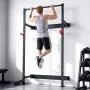VEVOR Folding Power Cage, Wall-Mounted Power Rack Squat Rack, Multifunctional Strength Training Workout Equipment with Landmine Holder, Adjustable J-Hooks & Pull-Up Bar for Home Gym, 545KG Capacity