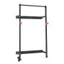 VEVOR Folding Power Cage, Wall-Mounted Power Rack Squat Rack, Multifunctional Strength Training Workout Equipment with Landmine Holder, Adjustable J-Hooks & Pull-Up Bar for Home Gym, 545KG Capacity