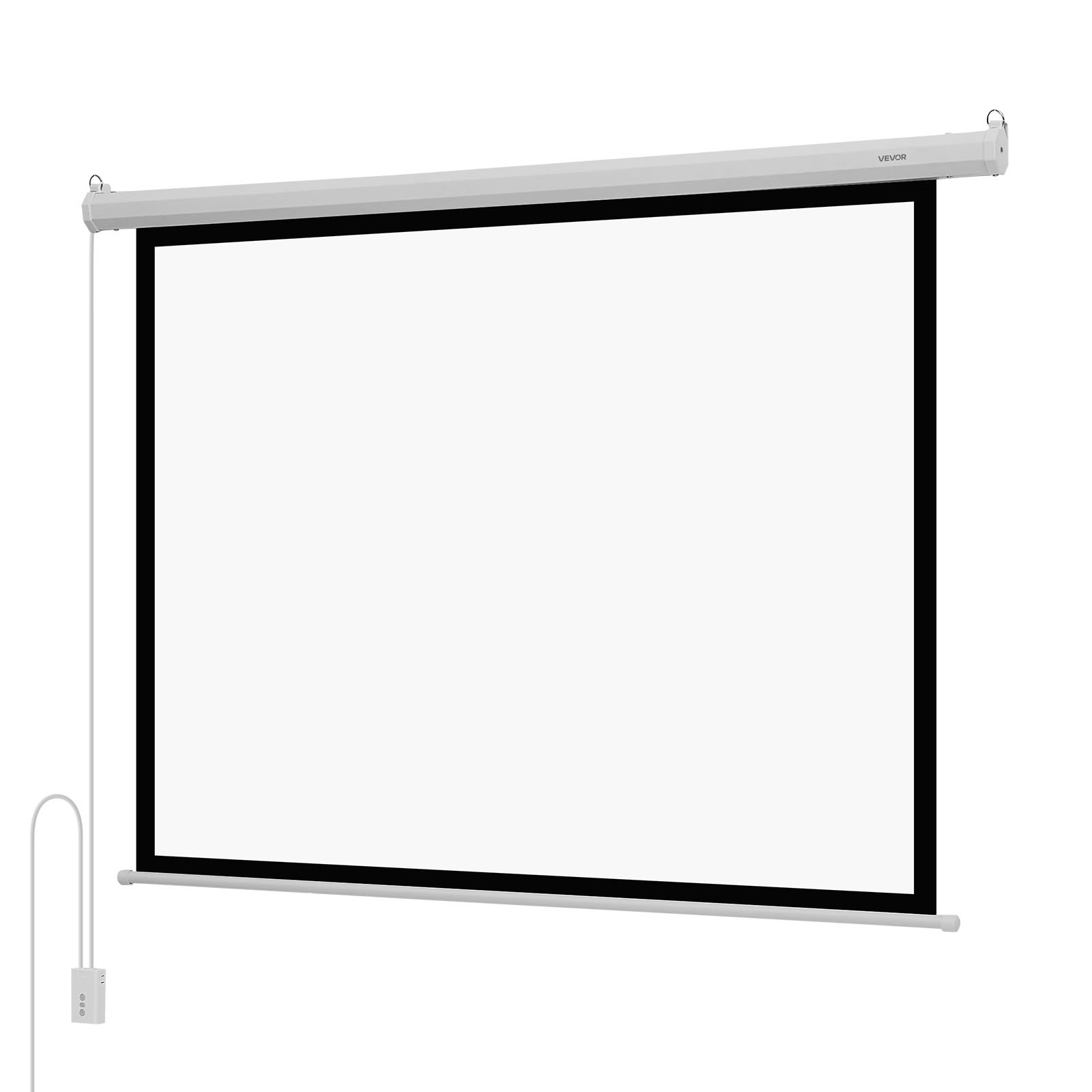 VEVOR Motorized Projector Screen, 72 inch 4:3 1080 HD Electric Projection Screen, Wall Mounted Projection Dispaly Projector with Remote Control, Automatic Movie Screen for Family Home Office Theater