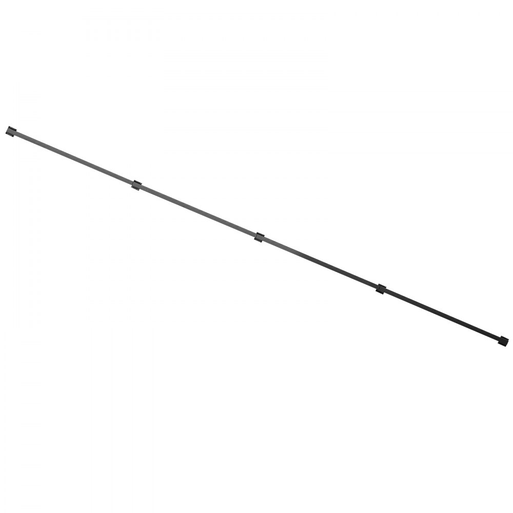VEVOR Wall-Mounted Stair Handrail, 3657.6 mm 199.6 kg Black Metal Railing, for Indoor Steps, Loft, Porch & Hallways, Heavy-Duty Industrial Carbon Steel Hand Rail, Square Tube, with Mounting Hardware