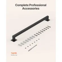 VEVOR Wall Mounted Stair Handrail, 910mm Black Iron Staircase Handrail Indoor, 113kg Load Capacity, Industrial Railing Hand Rail for Steps,  Square Tube for Loft Porch Deck, 2 Sections