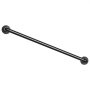 VEVOR Wall-Mounted Stair Handrail, 3 ft 440 lbs Load Black Metal Railing, for Indoor Steps, Loft, Porch & Hallways, Heavy-Duty Industrial Carbon Steel Hand Rail, Round Tube, with Mounting Hardware