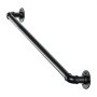 VEVOR Wall-Mounted Stair Handrail, 3 ft 440 lbs Load Black Metal Railing, for Indoor Steps, Loft, Porch & Hallways, Heavy-Duty Industrial Carbon Steel Hand Rail, Round Tube, with Mounting Hardware