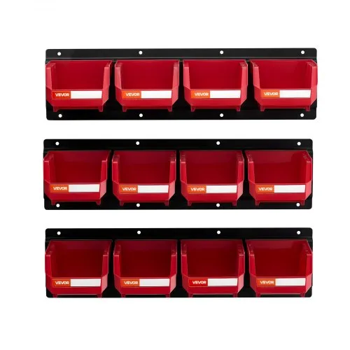 VEVOR Wall Mounted Storage Bins - 48-Bit Small Parts Organizer For Garage & Workshop