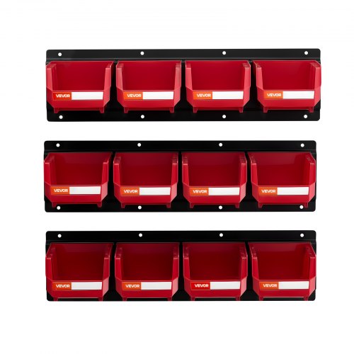 VEVOR Wall Mounted Storage Bins - 48-Bit Small Parts Organizer For Garage & Workshop