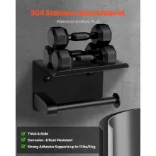 VEVOR Toilet Paper Holder with Shelf Mega Rolls Wall Mounted Toilet Roll Holder