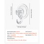 VEVOR Suction Cup Hooks 6 Pack, 2.76 x 3.54 x 1.57 inch, 10 LBS Max Load Clear Shower Suction Cups, Strong and Reusable Heavy Duty Wall Holder, for Loofah, Towel, Glass, Window, Kitchen, Bathroom