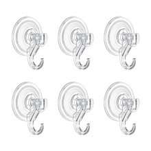 Suction Cup Hooks 6 Pack 2.76 x 3.54 x 1.57 inch Heavy Duty Holder for Glass