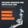 VEVOR commercial faucet showcasing pure copper valve core, sealing ring, and thickened nut for durability.