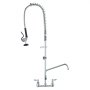 stainless steel VEVOR commercial faucet with spring design, dual handles, and flexible spout.