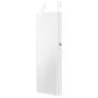 VEVOR Mirror Jewelry Cabinet, 42.52-Inch Tall Lockable Jewelry Cabinet Armoire with Full-Length Mirror, Wall or Door Mounted Jewelry Mirror Organizer with LED Interior Lights and Velvet Lining, White