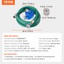 VEVOR Suction Hose Kit for Water Pump, with 2 in x 50 ft Blue Backwash Hose, 20 ft Green Suction Hose, and Steel Round Hole Strainer, Camlocks, Clamps, Cam & Groove Adapter, for Multiple Purposes