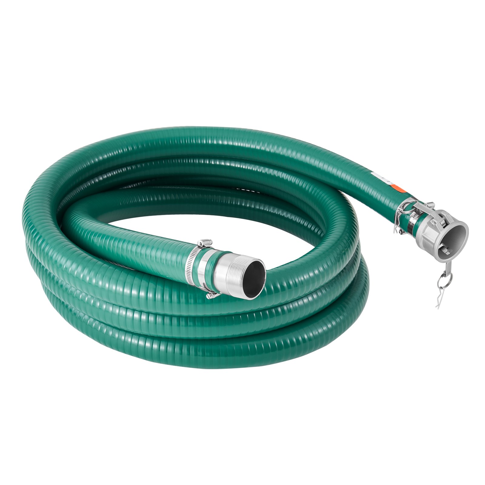 VEVOR Suction Hose Kit for Water Pump, with 2 in x 50 ft Blue Backwash Hose, 20 ft Green Suction Hose, and Steel Round Hole Strainer, Camlocks, Clamps, Cam & Groove Adapter, for Multiple Purposes