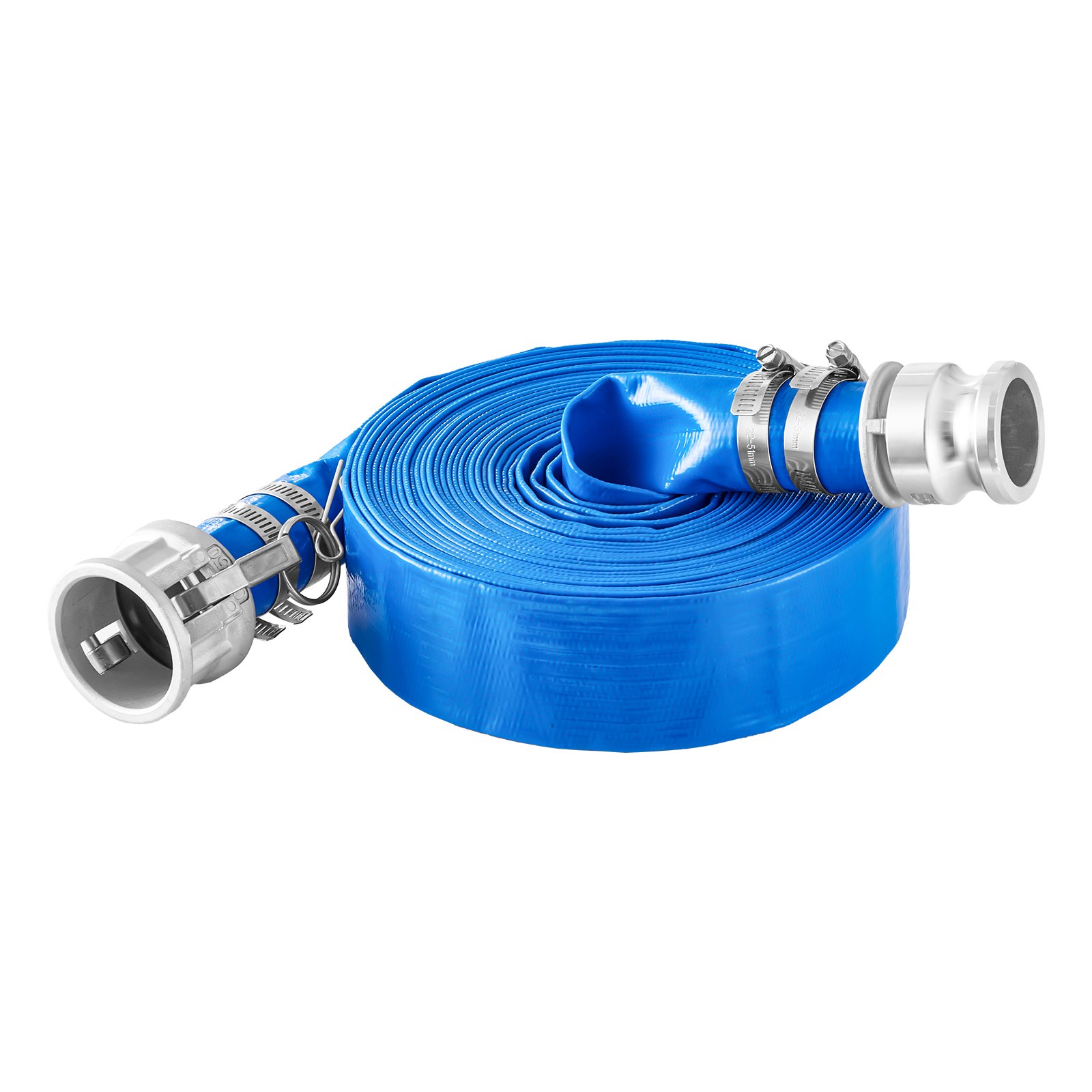 VEVOR Suction Hose Kit for Water Pump, with 2 in x 50 ft Blue Backwash Hose, 20 ft Green Suction Hose, and Steel Round Hole Strainer, Camlocks, Clamps, Cam & Groove Adapter, for Multiple Purposes